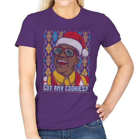 Got Any Cookies - Ugly Holiday - Womens T-Shirts RIPT Apparel Small / Purple