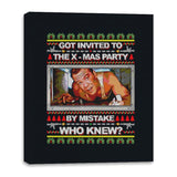 Got Invited to a X-mas Party - Canvas Wraps Canvas Wraps RIPT Apparel 16x20 / Black