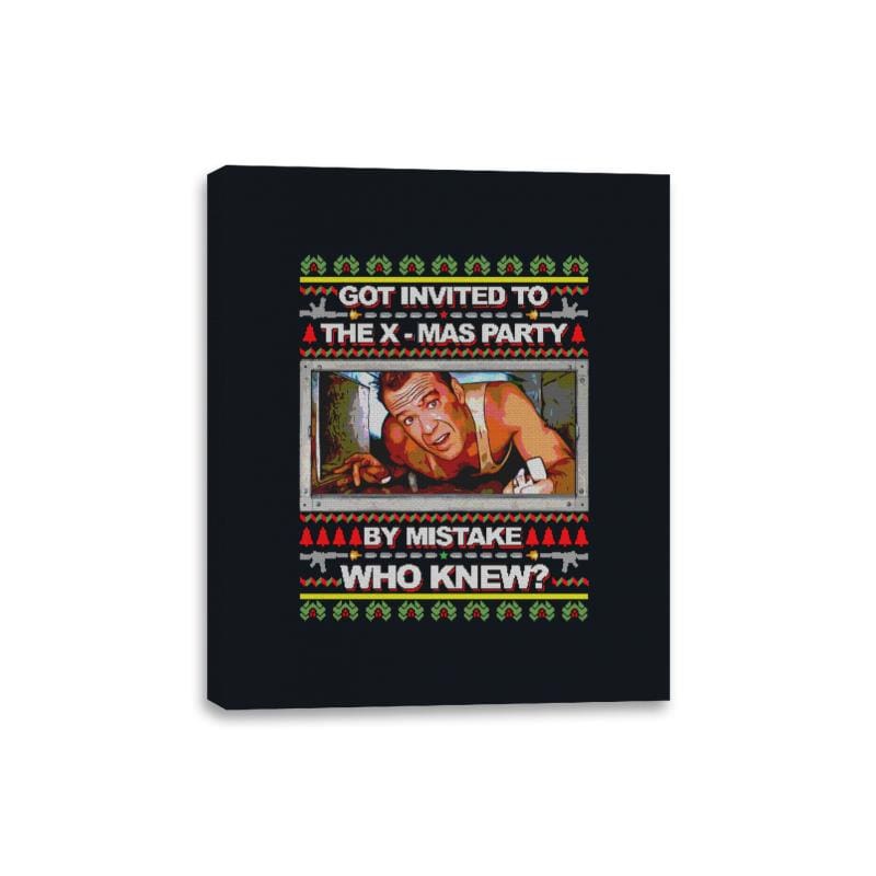 Got Invited to a X-mas Party - Canvas Wraps Canvas Wraps RIPT Apparel 8x10 / Black