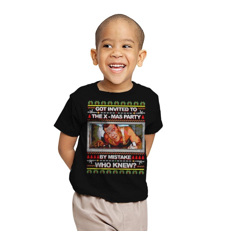 Got Invited to a X-mas Party - Youth T-Shirts RIPT Apparel X-small / Black