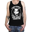 Goth Girl Hates People - Tanktop Tanktop RIPT Apparel X-Small / Black