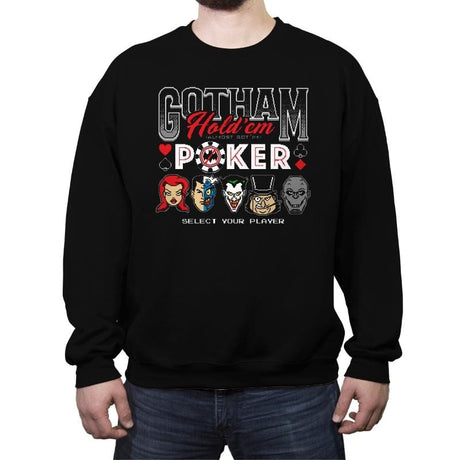 Gotham Hold'em Poker - Crew Neck Sweatshirt Crew Neck Sweatshirt RIPT Apparel