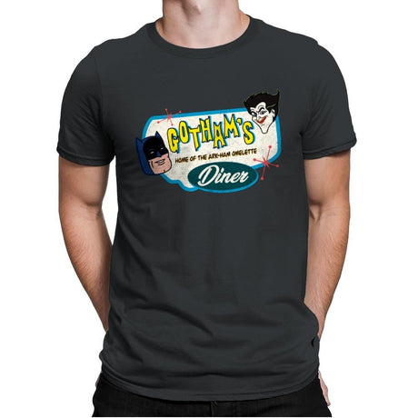 Gotham’s Diner - Mens Premium T-Shirts RIPT Apparel Small / Heavy Metal