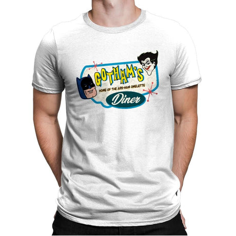Gotham’s Diner - Mens Premium T-Shirts RIPT Apparel Small / White