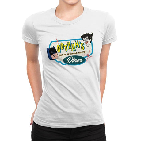 Gotham’s Diner - Womens Premium T-Shirts RIPT Apparel Small / White