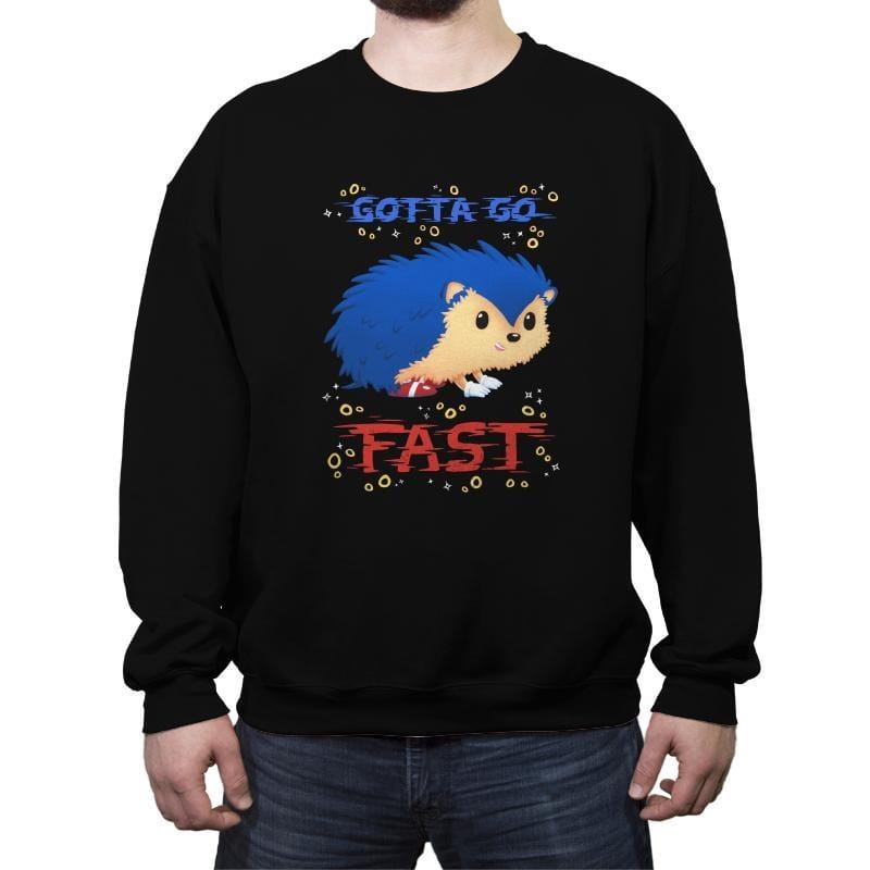 Gotta Go Super Fast - Crew Neck Sweatshirt Crew Neck Sweatshirt RIPT Apparel Small / Navy