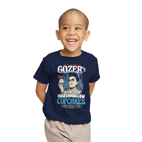 Gozer's Cupcakes - Youth T-Shirts RIPT Apparel X-small / Navy