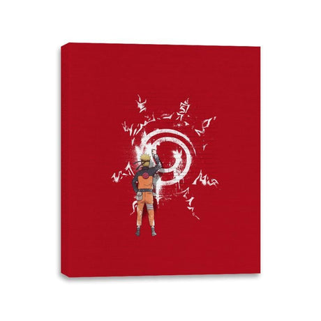 Graff Naruto - Canvas Wraps Canvas Wraps RIPT Apparel 11x14 / Red