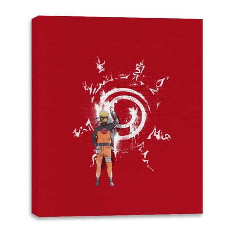 Graff Naruto - Canvas Wraps Canvas Wraps RIPT Apparel 16x20 / Red