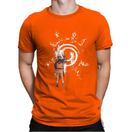 Graff Naruto - Mens Premium T-Shirts RIPT Apparel Small / Classic Orange