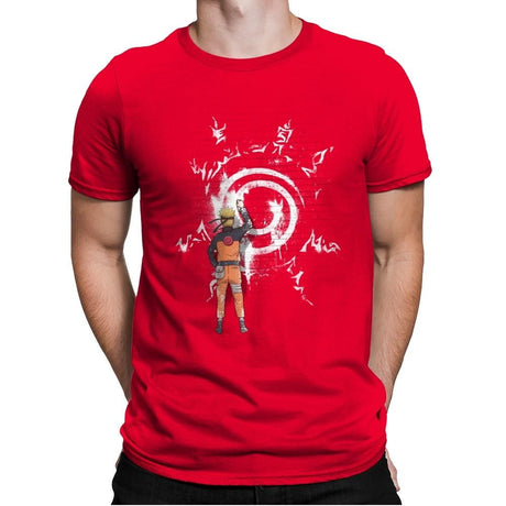 Graff Naruto - Mens Premium T-Shirts RIPT Apparel Small / Red