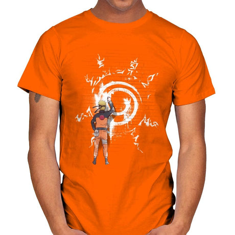 Graff Naruto - Mens T-Shirts RIPT Apparel Small / Orange