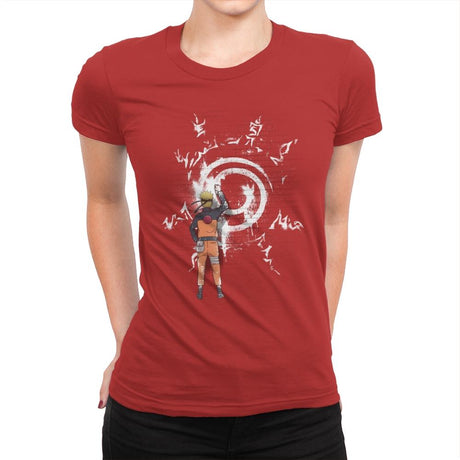 Graff Naruto - Womens Premium T-Shirts RIPT Apparel Small / Red