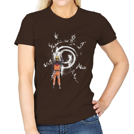 Graff Naruto - Womens T-Shirts RIPT Apparel Small / Dark Chocolate