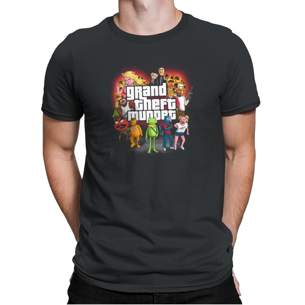 Grand Theft Muppet Exclusive - Mens Premium T-Shirts RIPT Apparel Small / Heavy Metal