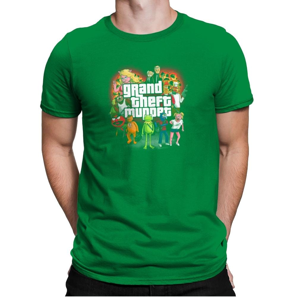 Grand Theft Muppet Exclusive - Mens Premium T-Shirts RIPT Apparel Small / Kelly Green