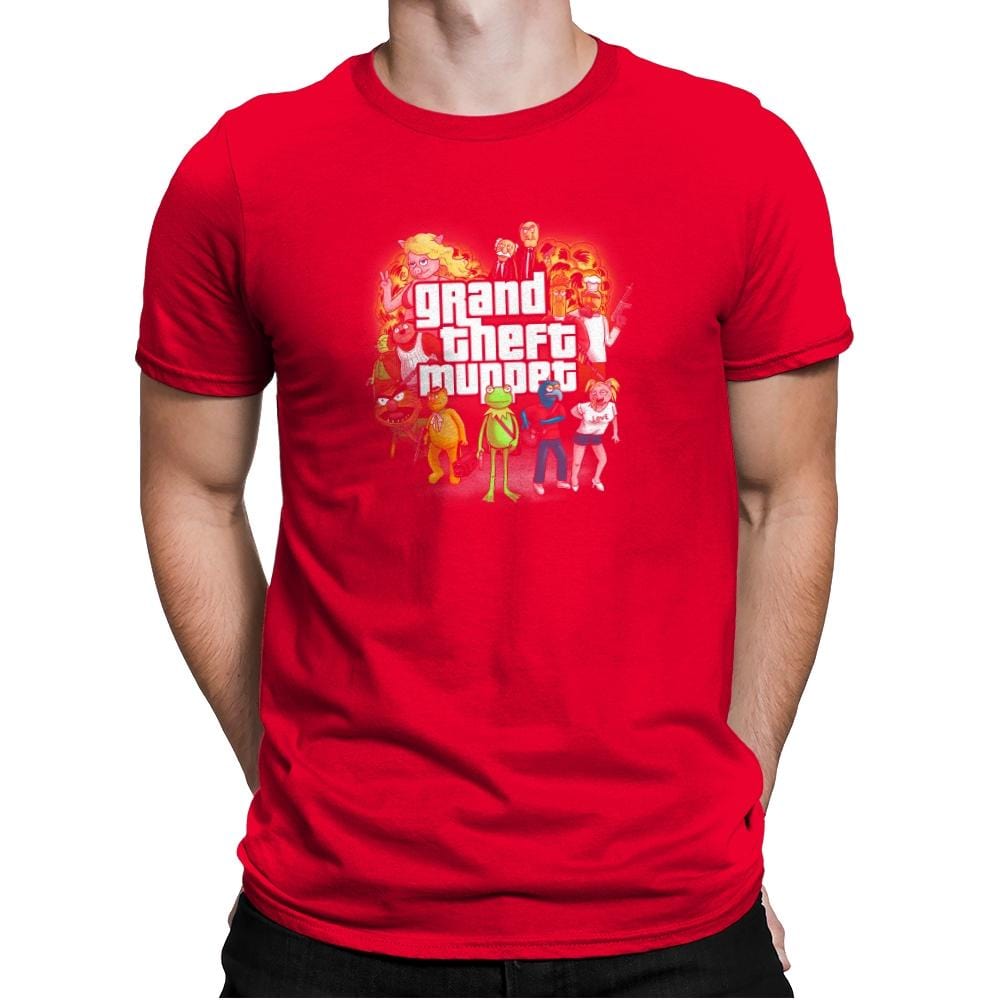 Grand Theft Muppet Exclusive - Mens Premium T-Shirts RIPT Apparel Small / Red