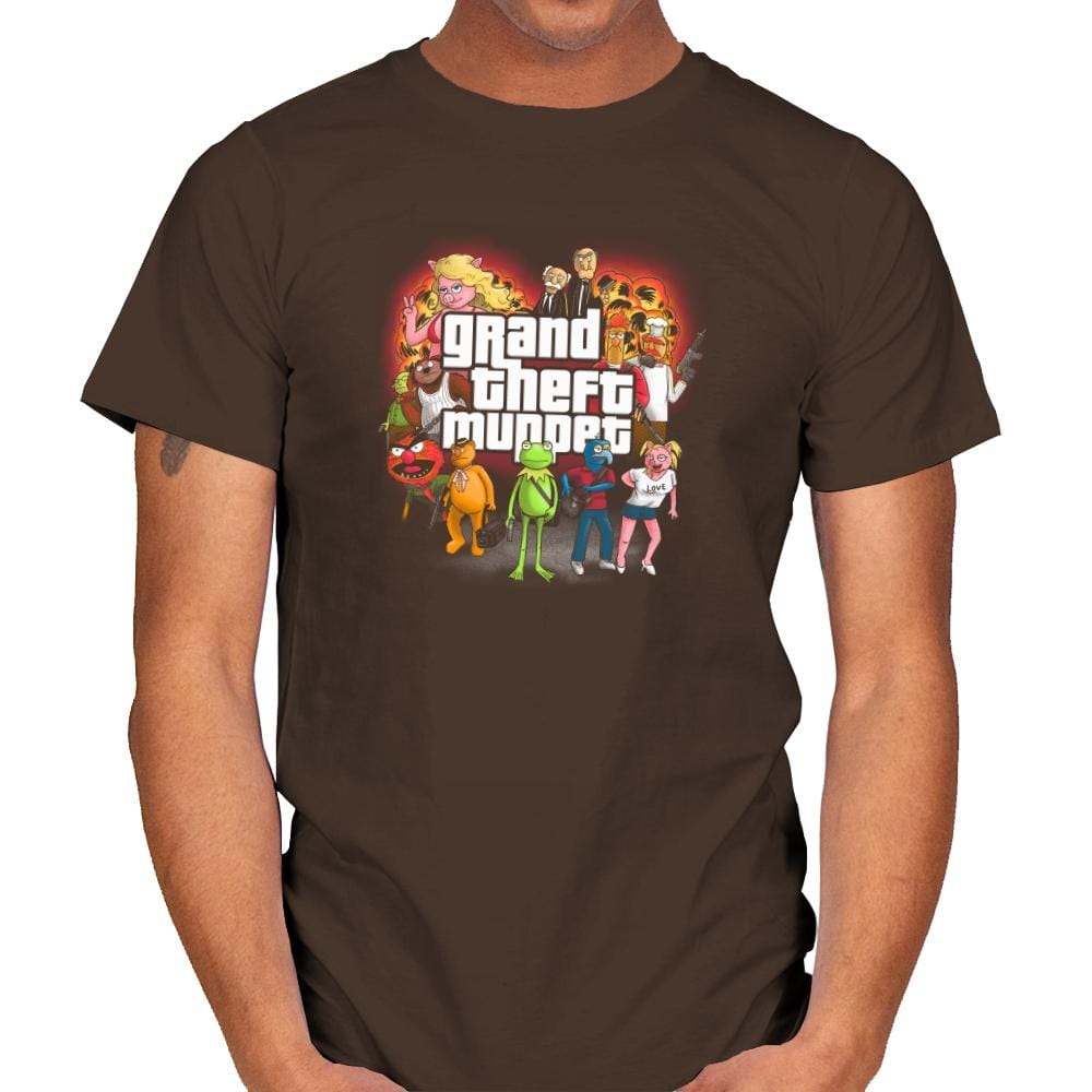 Grand Theft Muppet Exclusive - Mens T-Shirts RIPT Apparel Small / Dark Chocolate