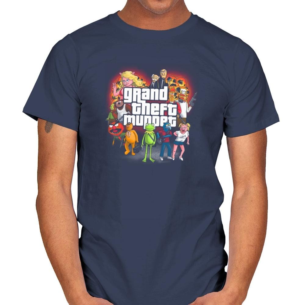 Grand Theft Muppet Exclusive - Mens T-Shirts RIPT Apparel Small / Navy