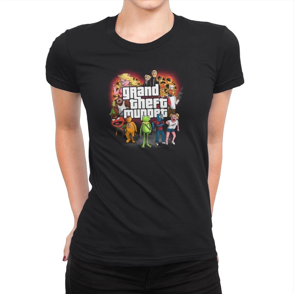 Grand Theft Muppet Exclusive - Womens Premium T-Shirts RIPT Apparel Small / Black