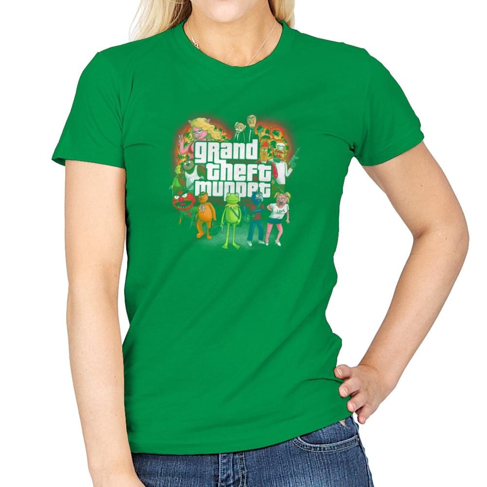 Grand Theft Muppet Exclusive - Womens T-Shirts RIPT Apparel Small / Irish Green