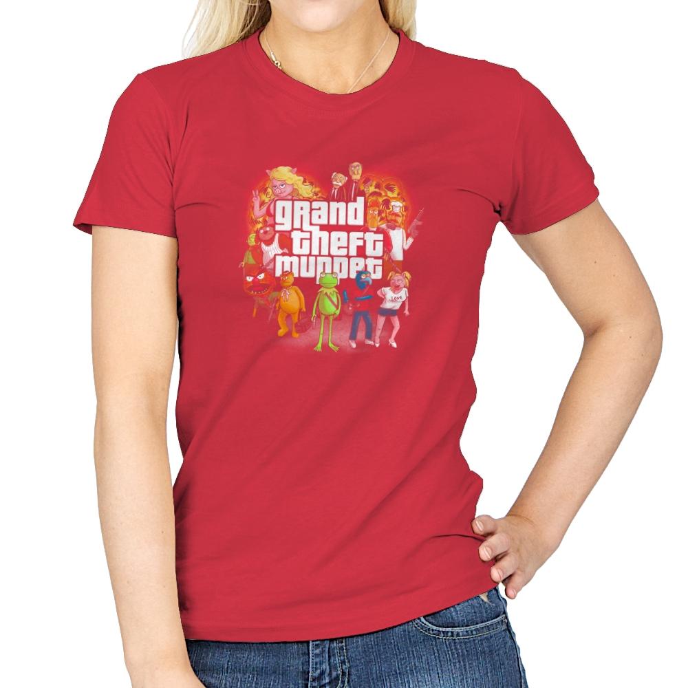 Grand Theft Muppet Exclusive - Womens T-Shirts RIPT Apparel Small / Red