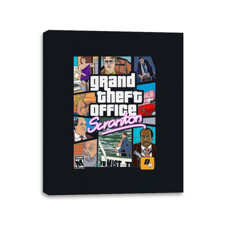 Grand Theft Scranton - Canvas Wraps Canvas Wraps RIPT Apparel 11x14 / Black