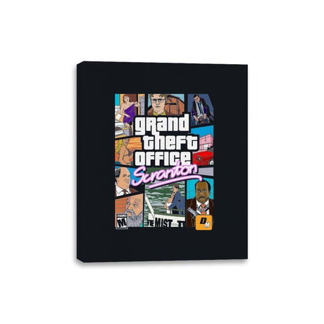 Grand Theft Scranton - Canvas Wraps Canvas Wraps RIPT Apparel 8x10 / Black