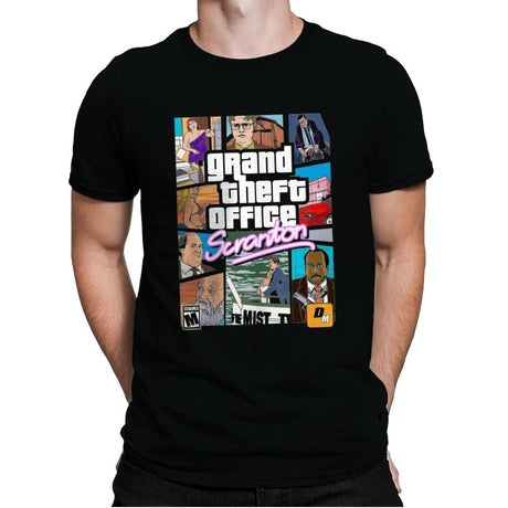 Grand Theft Scranton - Mens Premium T-Shirts RIPT Apparel Small / Black