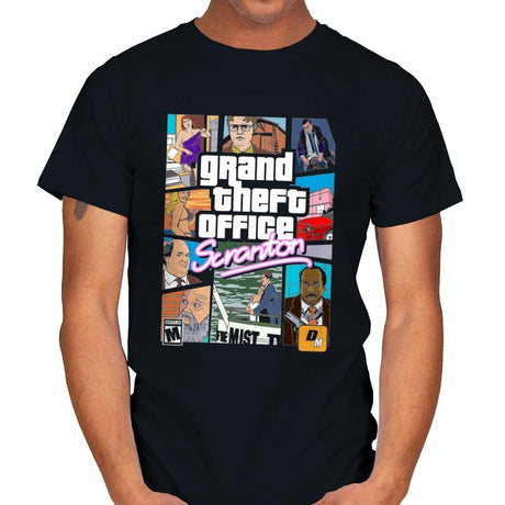Grand Theft Scranton - Mens T-Shirts RIPT Apparel Small / Black