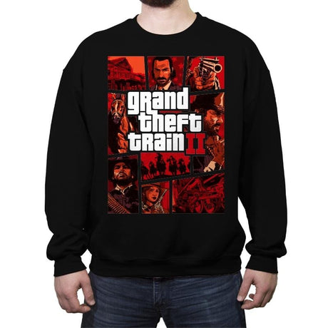 Grand Theft Train - Crew Neck Sweatshirt Crew Neck Sweatshirt RIPT Apparel