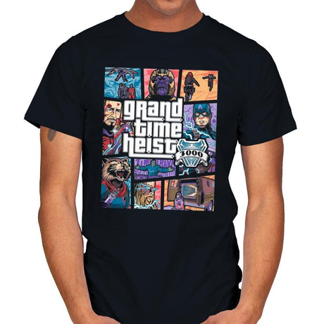 Grand Time Heist 3000 - Mens T-Shirts RIPT Apparel Small / Black