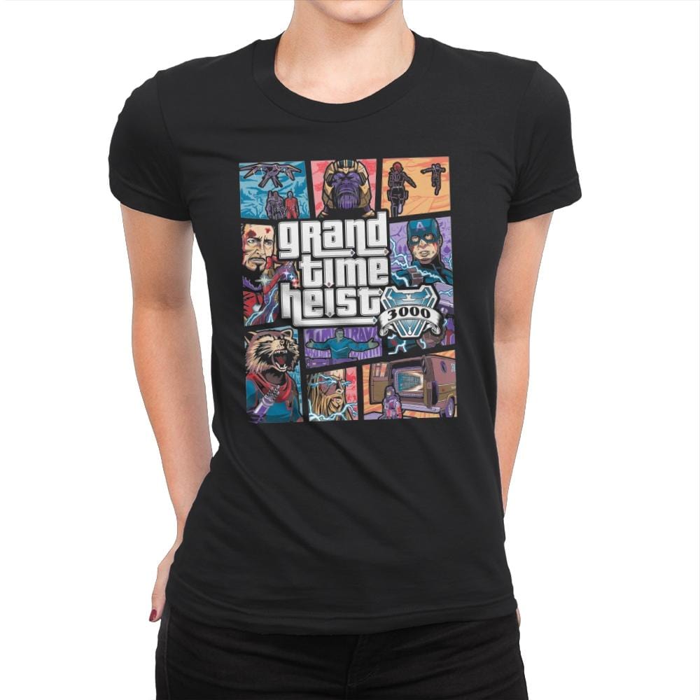 Grand Time Heist 3000 - Womens Premium T-Shirts RIPT Apparel Small / Black