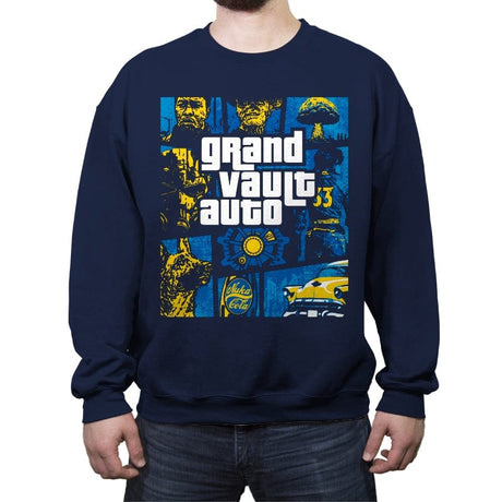 Grand Vault Auto - Crew Neck Sweatshirt Crew Neck Sweatshirt RIPT Apparel Small / Navy