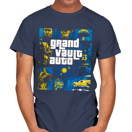 Grand Vault Auto - Mens T-Shirts RIPT Apparel Small / Navy