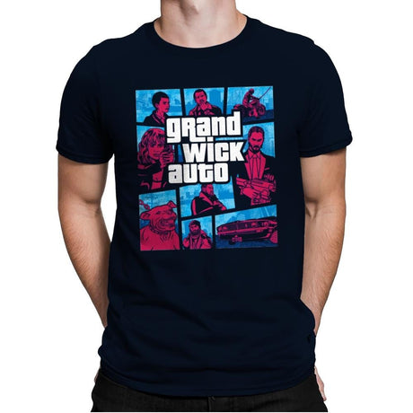 Grand Wick Auto - Mens Premium T-Shirts RIPT Apparel Small / Midnight Navy