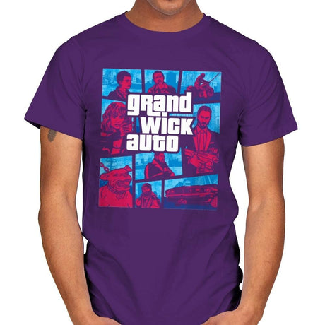 Grand Wick Auto - Mens T-Shirts RIPT Apparel Small / Purple
