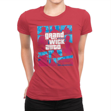 Grand Wick Auto - Womens Premium T-Shirts RIPT Apparel Small / Red
