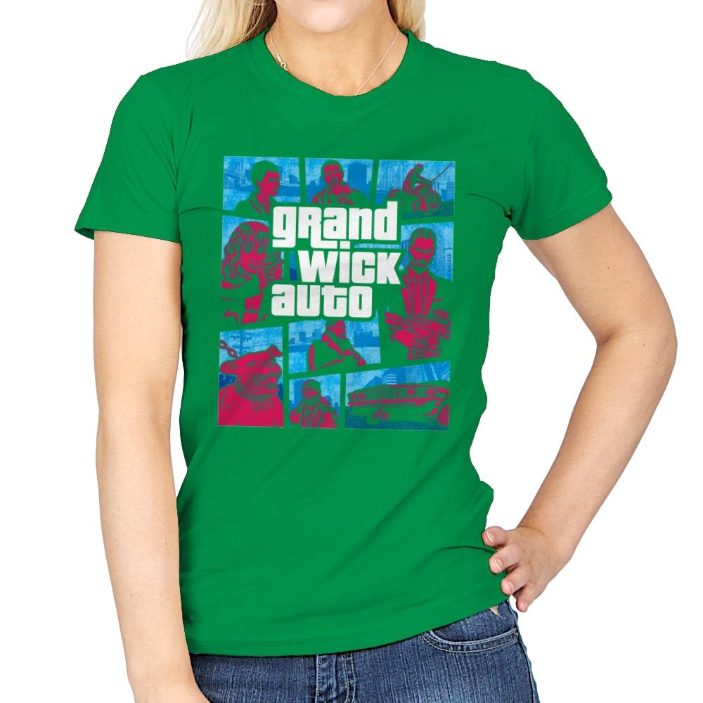 Grand Wick Auto - Womens T-Shirts RIPT Apparel Small / Irish Green