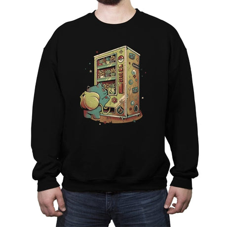 Grass Vending Machine - Crew Neck Sweatshirt Crew Neck Sweatshirt RIPT Apparel Small / Black