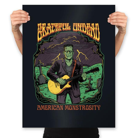 Grateful Undead - Prints Posters RIPT Apparel 18x24 / Black
