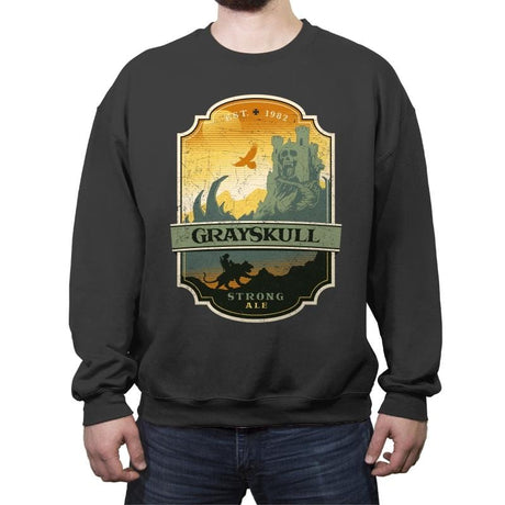 Grayskull Strong Ale - Crew Neck Sweatshirt Crew Neck Sweatshirt RIPT Apparel Small / Charcoal