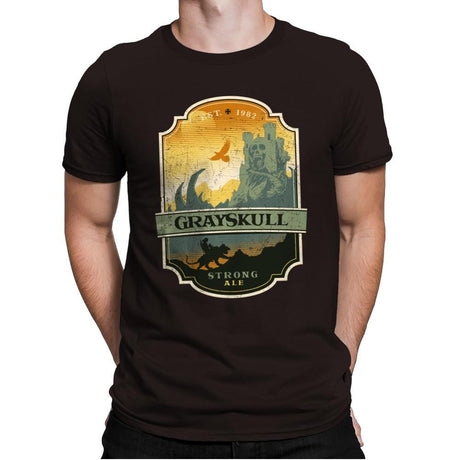 Grayskull Strong Ale - Mens Premium T-Shirts RIPT Apparel Small / Dark Chocolate