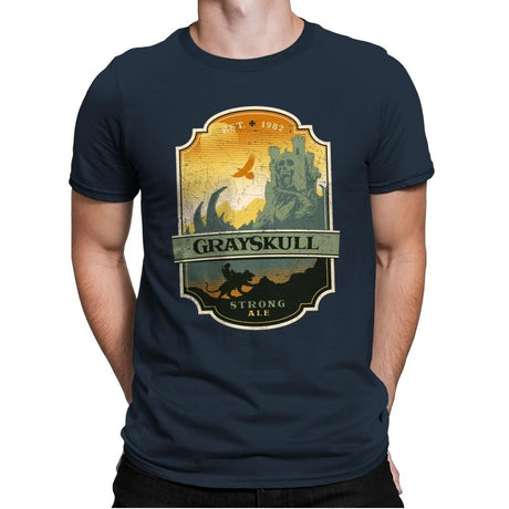 Grayskull Strong Ale - Mens Premium T-Shirts RIPT Apparel Small / Indigo