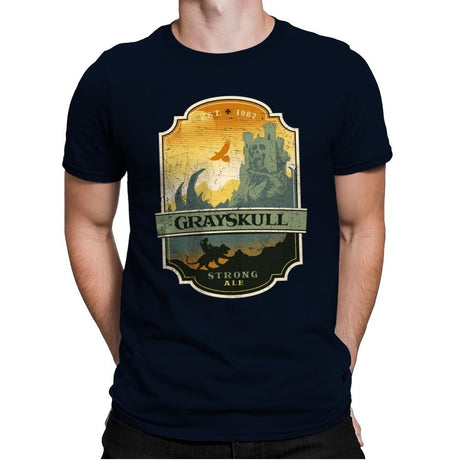 Grayskull Strong Ale - Mens Premium T-Shirts RIPT Apparel Small / Midnight Navy