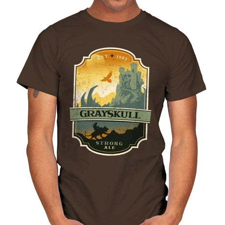 Grayskull Strong Ale - Mens T-Shirts RIPT Apparel Small / Dark Chocolate
