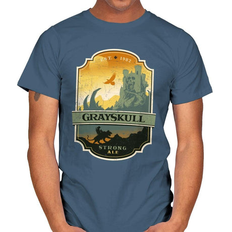 Grayskull Strong Ale - Mens T-Shirts RIPT Apparel Small / Indigo Blue