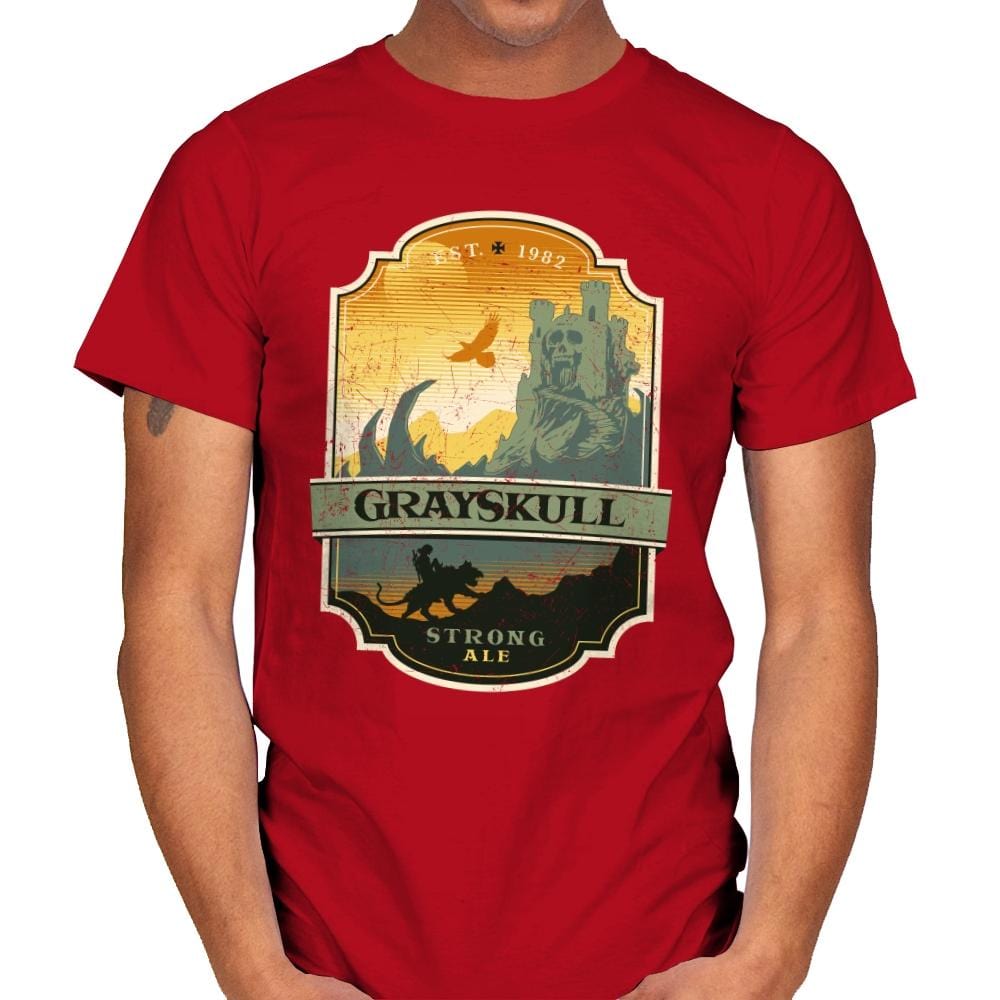 Grayskull Strong Ale - Mens T-Shirts RIPT Apparel Small / Red