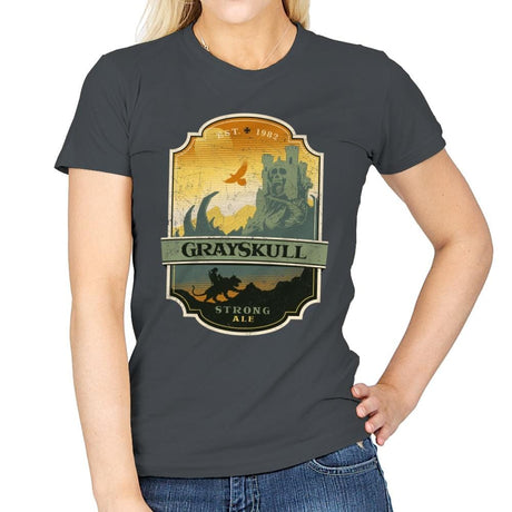 Grayskull Strong Ale - Womens T-Shirts RIPT Apparel Small / Charcoal