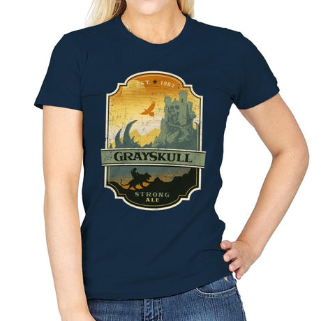 Grayskull Strong Ale - Womens T-Shirts RIPT Apparel Small / Navy